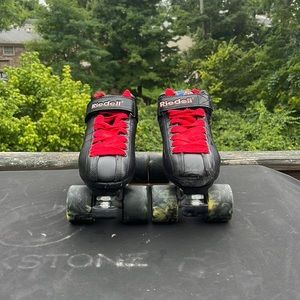 Riedell black/red speed skates size 7